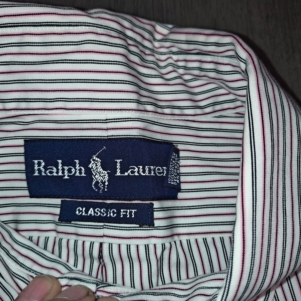 Polo Ralph Lauren Men's Long Sleeve Striped Button Shirt Classic Fit 16.5 32/33 - Picture 5 of 11
